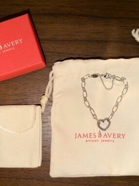 James Avery Changeable Heart Charm Bracelet